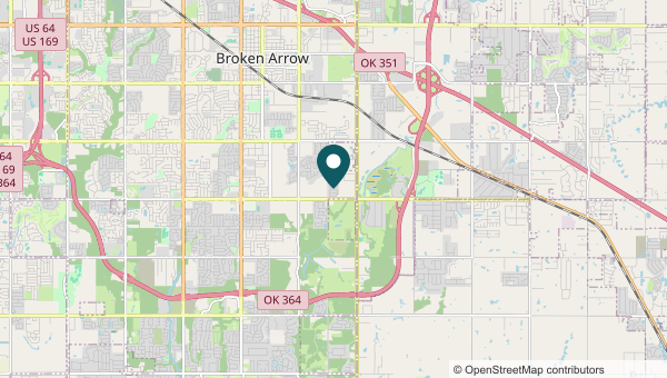 Map of Seven Oaks, Broken Arrow service area