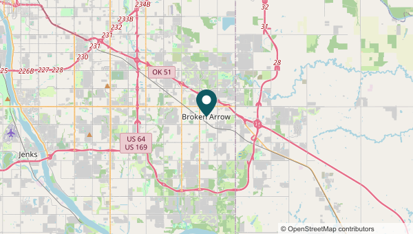 Service area map for Broken Arrow
